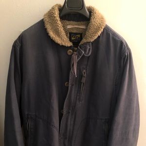 Vintage men’s CPO Sherpa jacket XL in navy